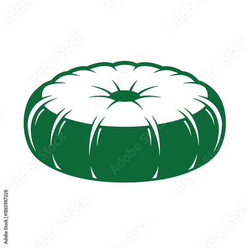 Green beanbag chair with white top  modern furniture design