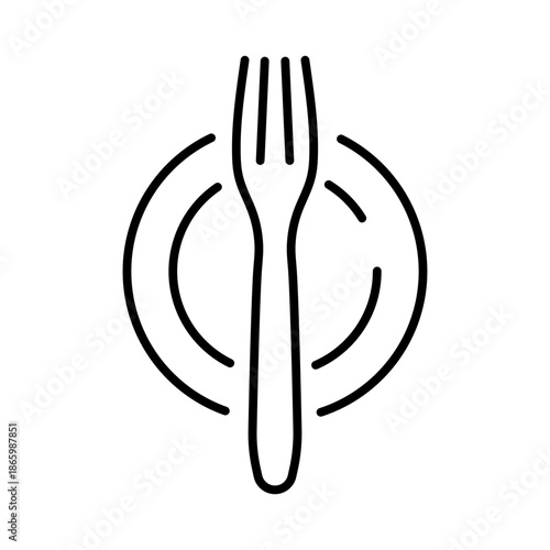 Plate and fork icon