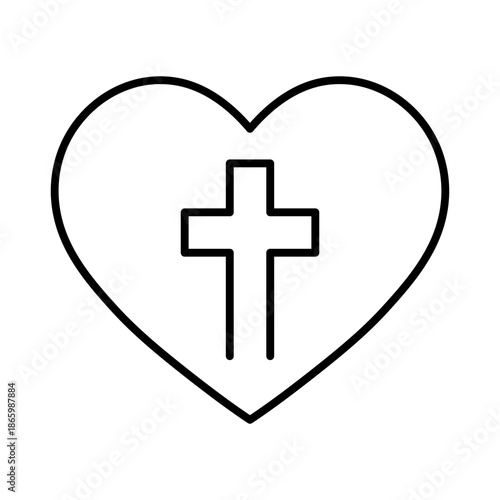 Religious Faith Heart Icon
