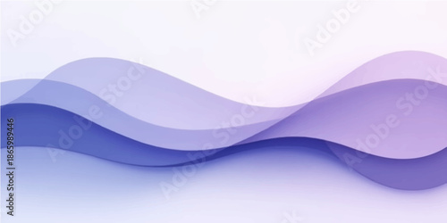 Purple gradient wavy abstract design on white background