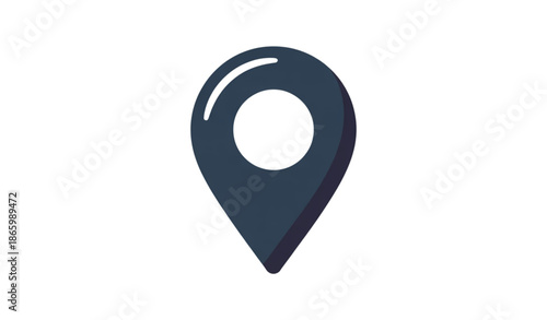 Flat vector location pin icon symbol for map and travel concepts