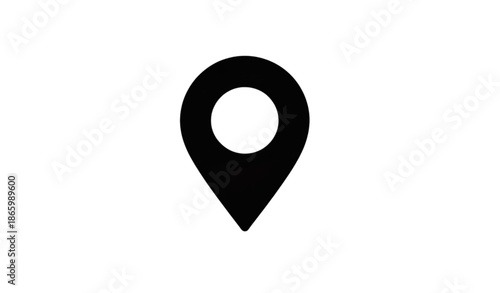 Minimal map location marker icon vector for navigation and GPS apps