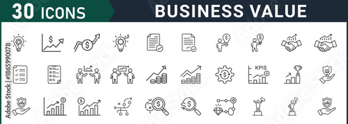 Business icons set for professional use and commercial projects
