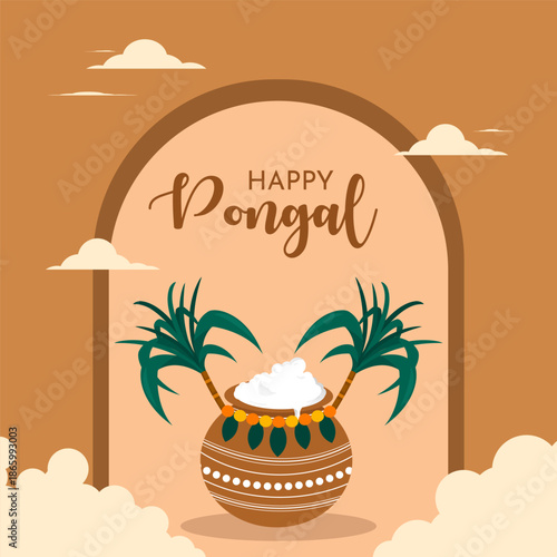 South Indian festival celebration background design vector illustration.