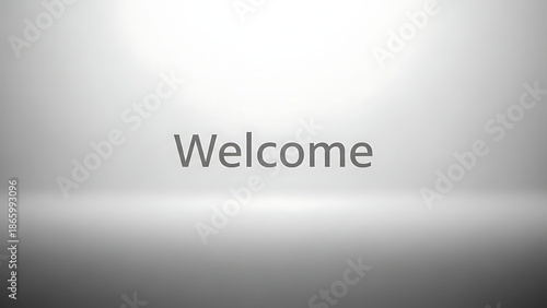 A bright and welcoming background with the word welcome in the center
