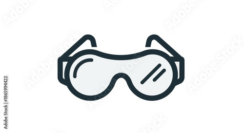 Safety Goggles Icon for Eye Protection.