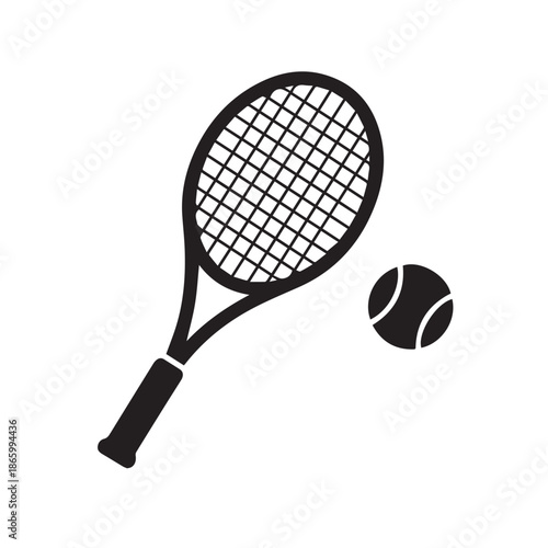 tennis racket and ball