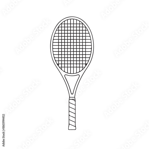 badminton racket isolated on white