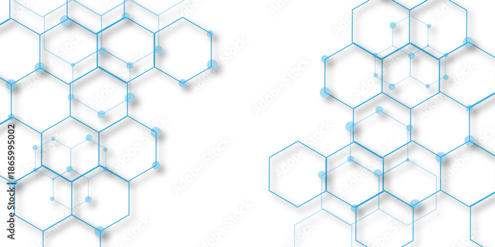 Naklejka premium abstract geometric blue texture background. blue hexagon 3D background texture. 3d rendering illustration. Clear pattern abstract background hexagon .Futuristic abstract banner.