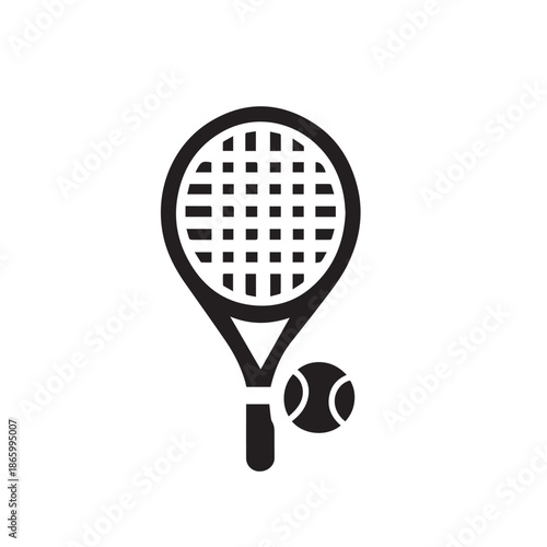 tennis racket and ball