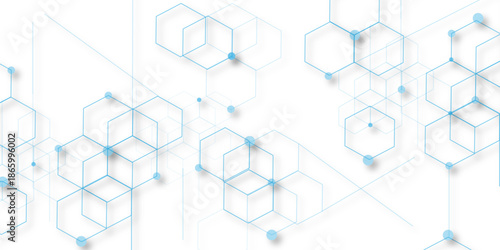 abstract geometric blue texture background. blue hexagon 3D background texture. 3d rendering illustration. Clear pattern abstract background hexagon .Futuristic abstract banner.	