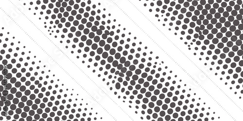Abstract monochrome halftone dot pattern background, seamless geometric texture for modern design, printing, wallpaper, branding, posters, web, marketing use