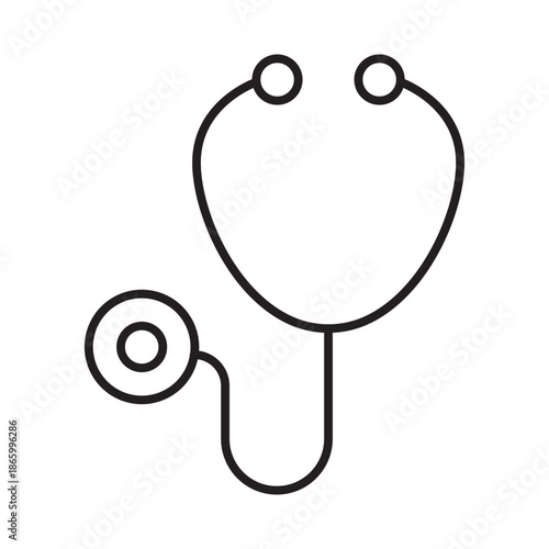 Medical Stethoscope Line Icon