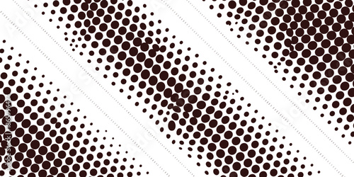 Abstract monochrome halftone dot pattern background, seamless geometric texture for modern design, printing, wallpaper, branding, posters, web, marketing use