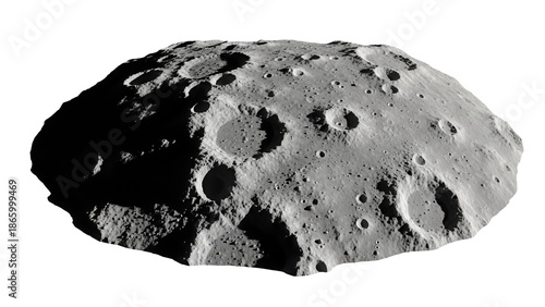 Foto Detailed asteroid surface with craters PNG isolated on transparent background, c