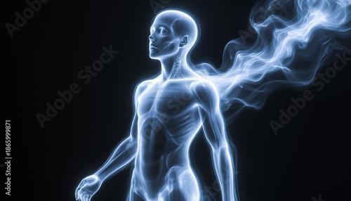 Translucent Airy Human Figure Ethereal Spirit or Ghostly Form Abstract Art
