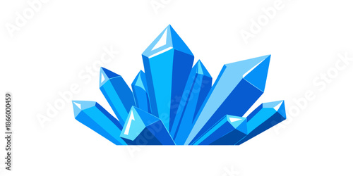 Blue crystal cluster