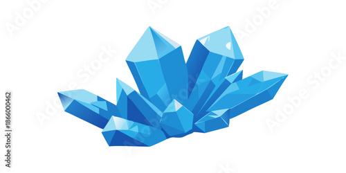Blue crystal cluster