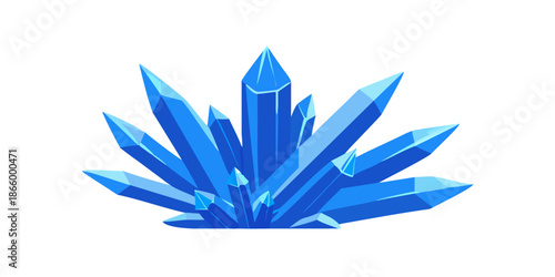 Blue crystal cluster
