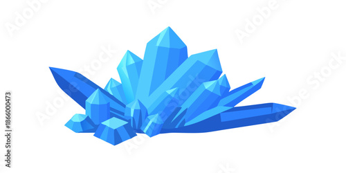 Blue crystal formation