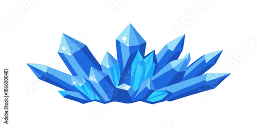 Blue crystal cluster