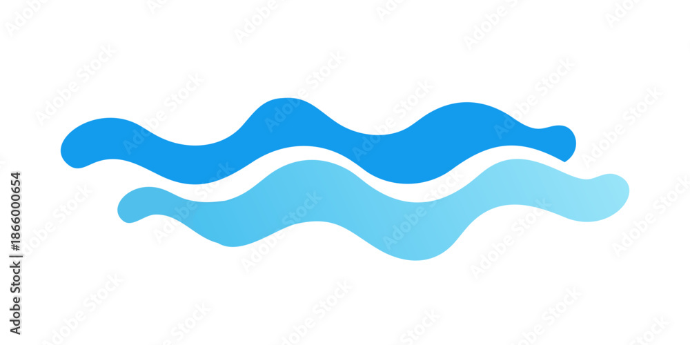 Obraz premium Blue wavy lines