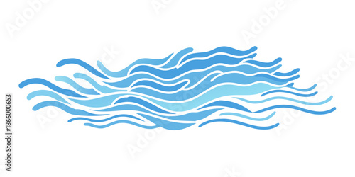 Abstract water waves illustration