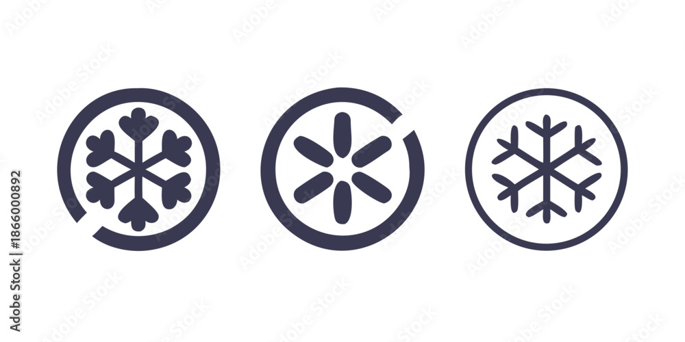 Obraz premium Snowflake icons