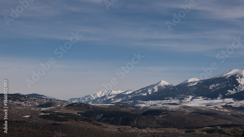 Canvas Print snow covered mountains