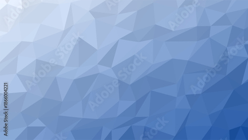 Abstract Blue Low Poly - Minimalist Geometric Vector Background with Diagonal Gradient Facets