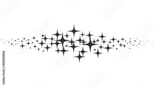 Four-pointed star cluster graphic element suggesting sparkle and shine