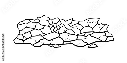 Cracked earth illustration