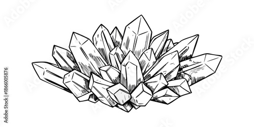 Crystalline cluster illustration
