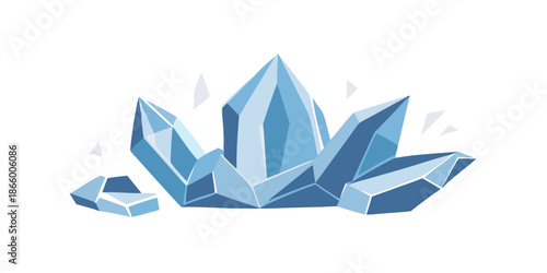 Ice crystals illustration