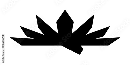 Abstract geometric flower