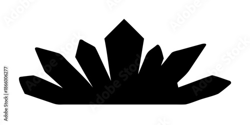 Silhouette of crystals