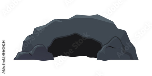 Illustration of a cave entrance