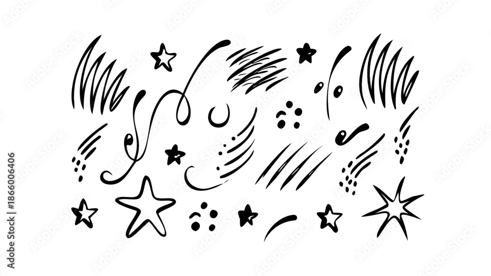 Obraz premium Abstract star and line art