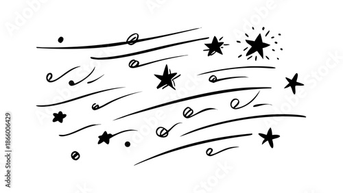 Abstract starry night illustration