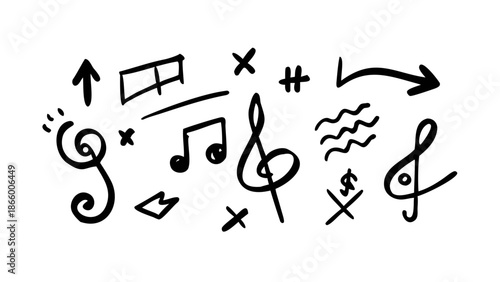 Abstract musical notes
