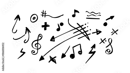 Abstract musical symbols