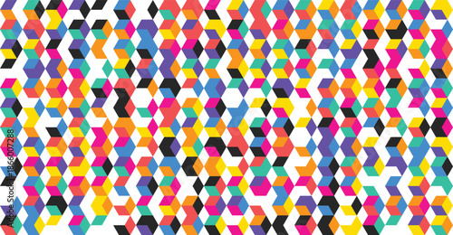 Vibrant geometric hexagonal pattern