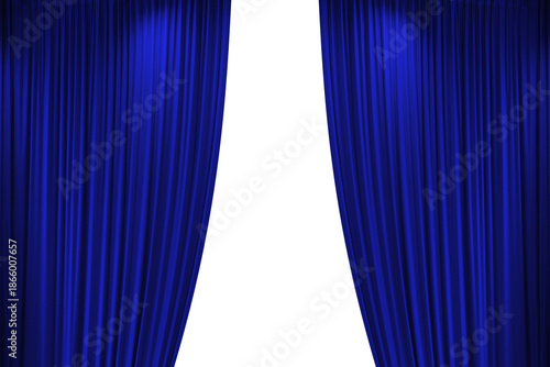 blue curtains stage, photo, png isolated on transparent background	