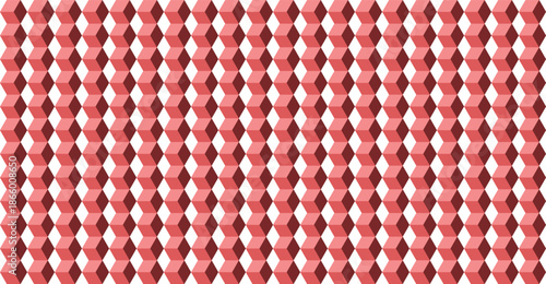 Repetitive rhythmic pattern of interlocking geometric shapes