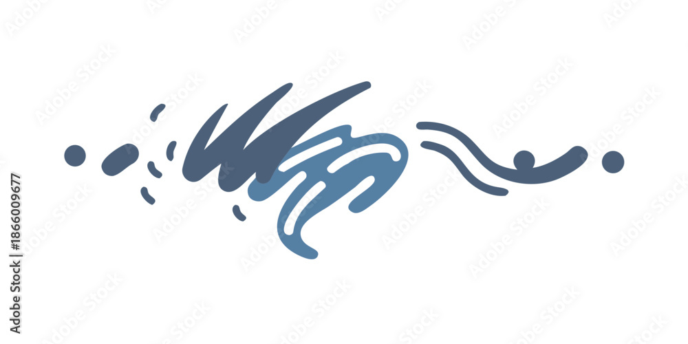 Obraz premium Abstract water splash illustration