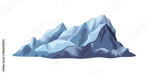Snow-capped mountain illustration