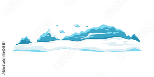 Serene snowy mountain landscape