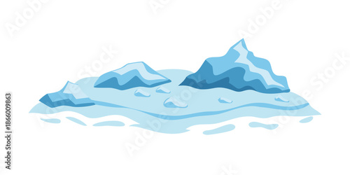 Illustration of snow-capped mountains