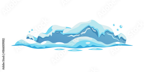 Snowy mountain landscape