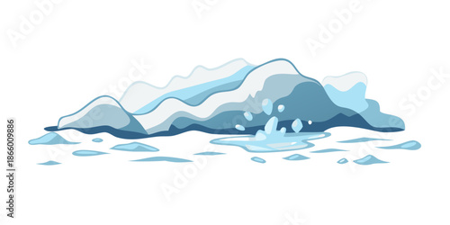 Melting iceberg illustration